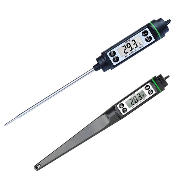 EXLEAF Digital Meat Thermometer with Long 5.7" Stainless Steel Probe - Lcd Display,-58°F to 572°F Range for Bbq,Chicken,Turkey,Beef,Milk - Battery Included Meater Thermometer
