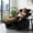 Black, variant on BSHTI Manual Recliner Chair with Phone Holder & Cup Holders, Corduroy Upholstery, Ergonomic Backrest, Solid Wood Frame for Living Room & Bedroom(Black)
