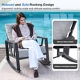thumbnail image 4 of COMLAX FIELD Outdoor Rocking Chairs Set, 3-Piece Patio Furniture Set with Thick Cushions, Outdoor Conversation Bistro Set, 4 of 7