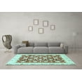 thumbnail image 3 of Ahgly Company Indoor Rectangle Oriental Light Blue Traditional Area Rugs, 8' x 10', 3 of 4