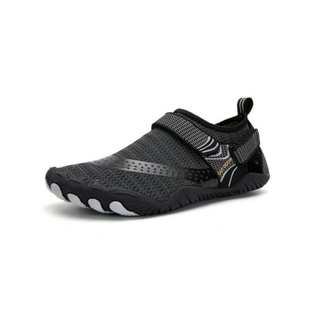 

Gomelly Unisex Beach Shoe Rubber Sole Water Shoes Magnetic Aqua Socks Anti-Slip Athletics Womens Mens Girls Boys Barefoot Black 7