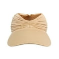 thumbnail image 3 of ZHENHONG Sun Hats for Women Summer Beach Sunscreen Hat Cool Outdoor Visor Sports Hat Casual Solid Color Headwear Beige, 3 of 5