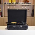 thumbnail image 4 of Player,33/45/78rpm Support 7/10/12inch Turntable Portable Player With 3.5 Audio Vinyl Turntable Portable 7/10/12inch Vinyl Turntable Vinyl Player Rca Line Out Player Bt Usb 3.5 Audio Input Cousopo, 4 of 6