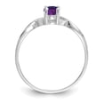 thumbnail image 2 of 14k White Gold Ring Birthstone February Amethyst 0.42 ct, 2 of 6