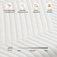 thumbnail image 4 of ESHINE King Adjustable Bed Frame - 12 inch Hybrid Memory Foam Mattress, with Massage, Wireless Remote, USB, Under Bed Night Light, Head and Foot Incline, 4 of 10