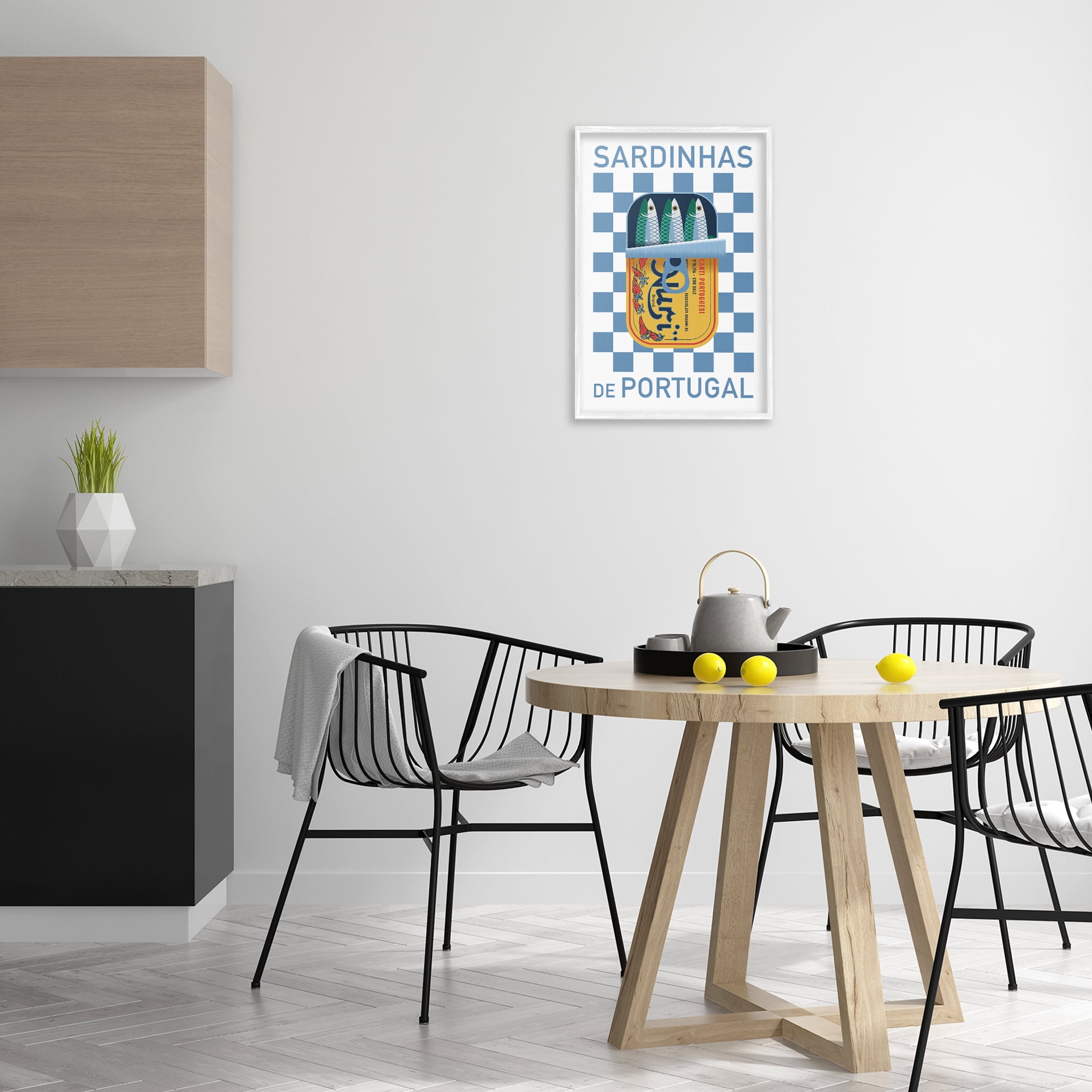Stupell Industries Portuguese Sardines Can Food & Beverage Painting White Framed Art Print Wall Art, 16 x 24