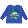 thumbnail image 3 of Inktastic North Pole Alaska Polar Bear Aurora Boys or Girls Long Sleeve Toddler T-Shirt, 3 of 5