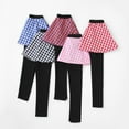 thumbnail image 5 of GYRATEDREAM Little Girls Leggings Pants with Tutu Skirts Kids Culottes Footless Tights 3-11Y, 5 of 7