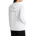 thumbnail image 4 of longantii UPF 50+ Tops for Women Fashion Sun Protection Long Sleeve T-Shirts Classic Fit Fishing Jacket Quick Dry Zip Up Summer Hoodie with Drawstring White L, 4 of 6