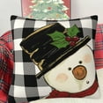 thumbnail image 4 of TERGAYEE Christmas Snowman Pillow Cover Big Red Snowman Printed Cushion Cover Decorative Sofa Cover Home Furnishings Unattached Sided Digital Printed Linen Pillowcase 2 Holiday Decor, 4 of 6