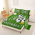 thumbnail image 2 of Erosebridal Cartoon Football Court Full Size Sheets,Kawaii A Alphabet Bed Sheets For Soccer Lovers 4pcs, 2 of 6