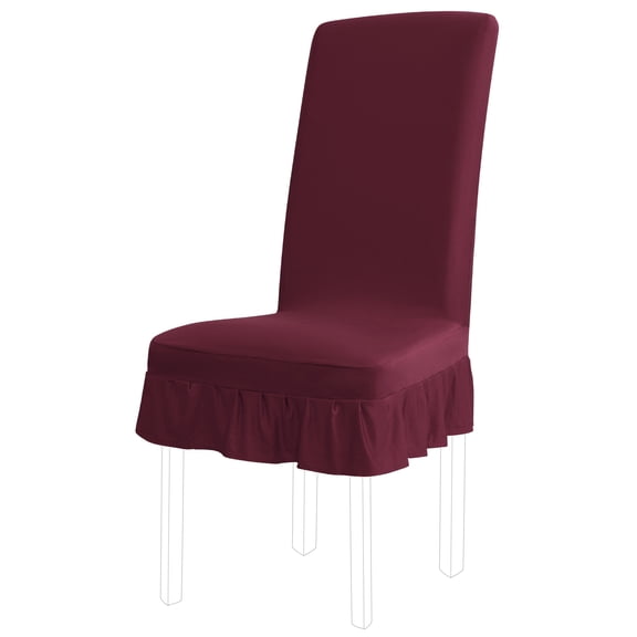 REGALWOVEN Spandex Stretch Dining Stool Chair Cover Protector Seat Slipcover, Burgundy