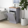 thumbnail image 3 of Tolead Single Tilt Out Trash Cabinet with Hideaway Drawer, Coffee, 10 Gallon, Gray, 3 of 7