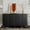 Matte Black, variant on Holaki 59.8" Modern Sideboard Buffet Accent Cabinet,Gray Entryway Table with Storage Wood Fluted Credenzas for Living Room Home Bar,4 Doors & Adjustable Shelves