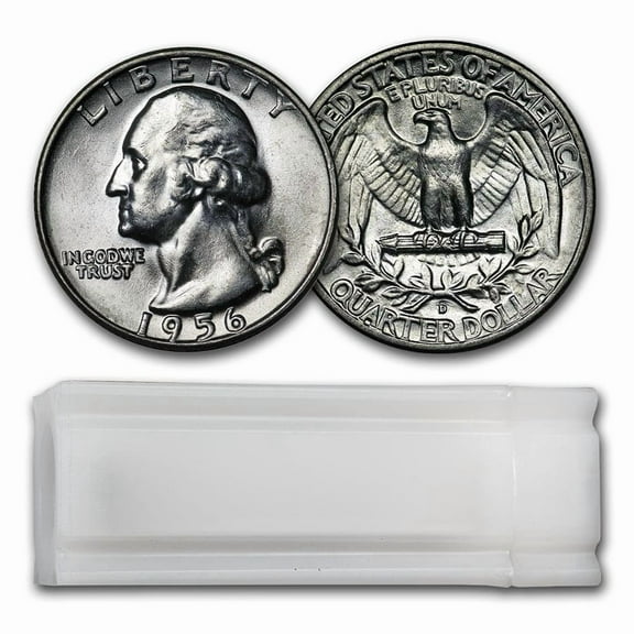 1956-D Washington Quarter 40-Coin Roll BU