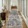 thumbnail image 5 of FairOnly Grey Oriental Distressed 2'x6' Runner Rugs Vintge Non Slip Low Pile Carpet for Hallway Bathroom Kitchen Bedroom, 5 of 7