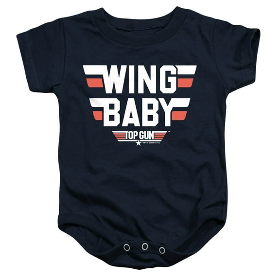 Top Gun Wing Baby Unisex Infant Snap Suit for Baby,Navy, 18 Months