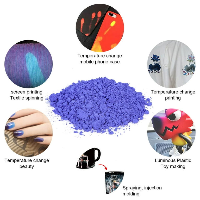Multi color thermochromic temperature activated pigment powder