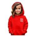 thumbnail image 6 of SUXIAN Sweatshirts for Teen Girls Letter Print Hooded with Pocket for Casual Sports Wear Red 5-6 Years, 6 of 7