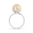thumbnail image 2 of ANGARA Golden South Sea Cultured Pearl Ring with Spiral Metal Loop in 14K White Gold for Women | June Birthstone, Birthday, Anniversary, Jewelry Gift for Women | Pearl Ring, 2 of 5