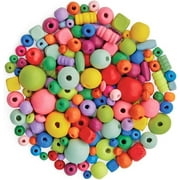 Kid Made Modern Collection 200 Rainbow Colored Wood Beads
