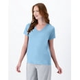 thumbnail image 2 of Hanes Sport Cool DRI Women's Performance V-Neck T-Shirt Light Blue 3XL, 2 of 4