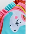 thumbnail image 4 of New 3~10 years old children's cartoon unicorn print swimsuit ruffled girls swimsuit one-piece, 4 of 6