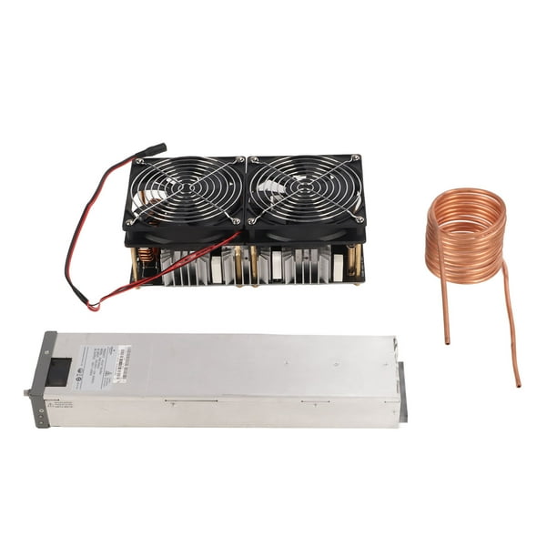 Módulo de placa PCB de calefacción por disipación de calor de 2500 W y calentador de inducción ZVS de 12 V CC a 48 V con tubo de bomba de agua, enchufe estadounidense de 100 a 240 V