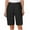 Black, variant on qolati Women's Workout Shorts Casual Elastic High Waisted Knee Length Gym Running Shorts Summer Lounge Bermuda Shorts Summer Black L