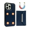 thumbnail image 4 of Case for iPhone 15 Pro Max Compatible with MagSafe Magnetic 2-in-1 Detachable Wallet Case with Card Slots for Women Men, Classic PU Leather Flip Kickstand Shockproof Protective Case, Darkblue, 4 of 11