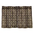 thumbnail image 7 of Yayeee Kitchen Curtains Tier Pair Light Filtering 27"x24" Rod Pocket Short Cafe Window Panel, Black Floral Pattern, 7 of 7