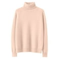 thumbnail image 4 of Gyexs Womens Fall Sweaters Long Sleeve Crew Neck Travel Hiking Tee Solid Lightweight Knit Pullover Tops Christmas Sweater, Light Pink, Size XXL, 4 of 4