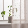 thumbnail image 2 of 84â€ Tan Ribbon Embellished Window Curtain Panel, 2 of 3