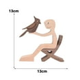 thumbnail image 4 of Homerr Personalized Wooden Ornament Wooden Carvings Ornament for Memory Gifts Nordic Style Cute Pet & Owner Loving Statues for Dog Rabbit Bird Home Custom Family Name Puzzle, 4 of 7