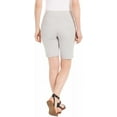 thumbnail image 3 of Hilary Radley Women's Pull-On Bermuda Shorts, Off White/Gray Striped XL, 3 of 4