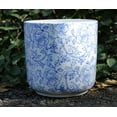 thumbnail image 2 of U.S.Sourcing Inc. Ceramic Blue and White Cylindrical planters, 2 Prints Blue and white Flower print, 2 of 6