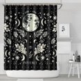 thumbnail image 2 of Gothic Shower Curtain Set - Dark Celestial Moon & Star Print, Mystical Cosmic Bath Decor, Waterproof Polyester 72"x84", Goth Aesthetic Gift, 2 of 5