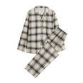thumbnail image 1 of Pijamas de manga larga para hombre, ropa de casa informal, pantalones y cuello vuelto, 1 of 2