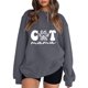 thumbnail image 1 of Gibobby Sudadera mujer Sudadera de Manga Larga para Mujer de Gran tamaño de otoño de Talla Grande Holgada Cuello Redondo atlético Y-2K(Gris,G), 1 of 3