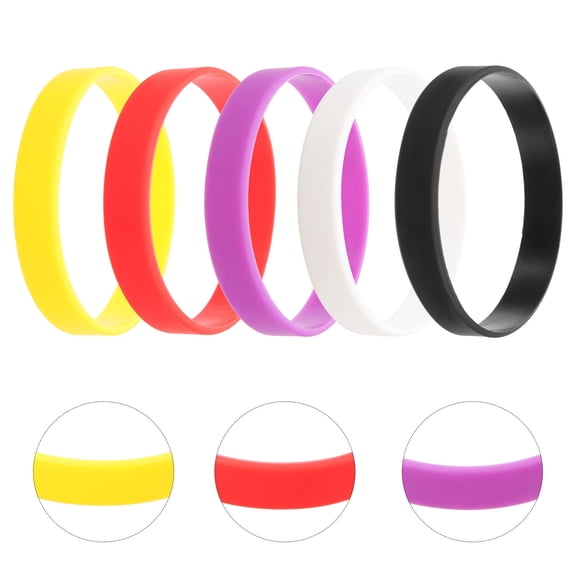 ETHZZLE 10Pcs Portable Sports Wristband Silicone Bracelet Decorative Fans Accessory