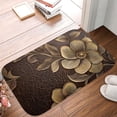 thumbnail image 5 of 1pc Bronze Floral Pattern Absorbent Non-Slip Bathroom Thickened Flannel Rug Decor,Soft,Quick Drying,Suitable For Indoor/outdoor Use,Bathrooms,Bedrooms,Kitchens,Terrace,Laundry Rooms,16"x24", 5 of 9