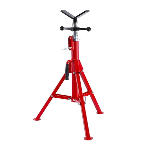 Yiwa Adjustable V-Head Pipe Jack Stand, Foldable Steel Support, 28-52 Inch Height, 2500 lbs Load for Outdoors/Studio