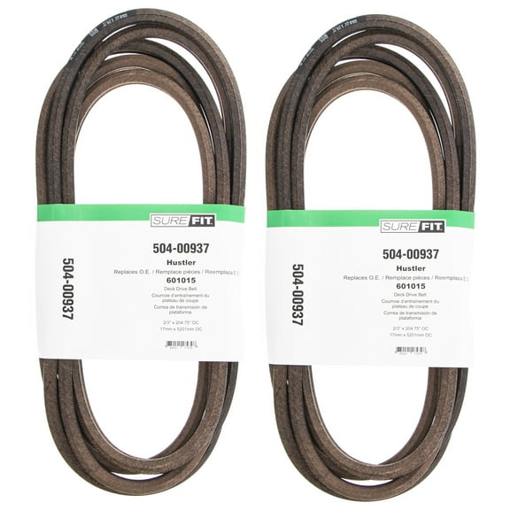 SureFit Deck Drive Belt 601015 Hustler Rear Discharge Z Super Z 54" Cut 2PK