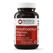 Protocol For Life Balance - ProtoDophilus Woman 20 Billion - Supports Vaginal Health, Helps to Reduce Occasional Bloating, Supports Immune System, Gastrointestinal Regularity - 50 Veg Capsules