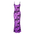 thumbnail image 4 of Sexy Vestido Largo Impresión Correa de Hombro Ajustable Cuello Redondo sin Mangas, Vestido de Moda para Fiesta, Cumpleaños, Citas Y Verano Desgaste Casual, 4 of 6