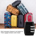 thumbnail image 3 of Combination Lock, Zinc Alloy 2.4 X 1.2 X 0.4in Coded Padlock Gym Locker Lock Professional Design for Travel Luggage Suitcase Locker Drawer, 3 of 7