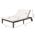 thumbnail image 2 of Gymax Fauteuil Inclinable de Patio en Rotin Réglable pour 2 Personnes avec Coussin et Roue, 2 of 10