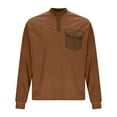 thumbnail image 5 of Afuyipoi Men's Sweatshirts,Long Sleeve Solid with Pockets Pullover Sweatshirts Brown M, 5 of 8