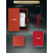 Classic Retro Soft-Flame Brass Kerosene Lighter,Refillable, Automatic Ignition, Safety Lock, Grinding Wheel, Swiss,Luxury, Collectible, Men's Gift, Thorens Gen 1 Single Claw Glossy with Brand Emblem