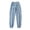 Light Blue, variant on HXWCHs Women's Summer Casual High Waist Loose Fit Cropped Ankle Tapered Comfortable Stretchy Silk Feel Jeans for Everyday Wear L Dark Blue